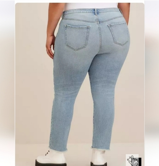 🍁🍂Nwot Torrid 18R Mid-Rise Sequin Backed Jean - Picture 2 of 4